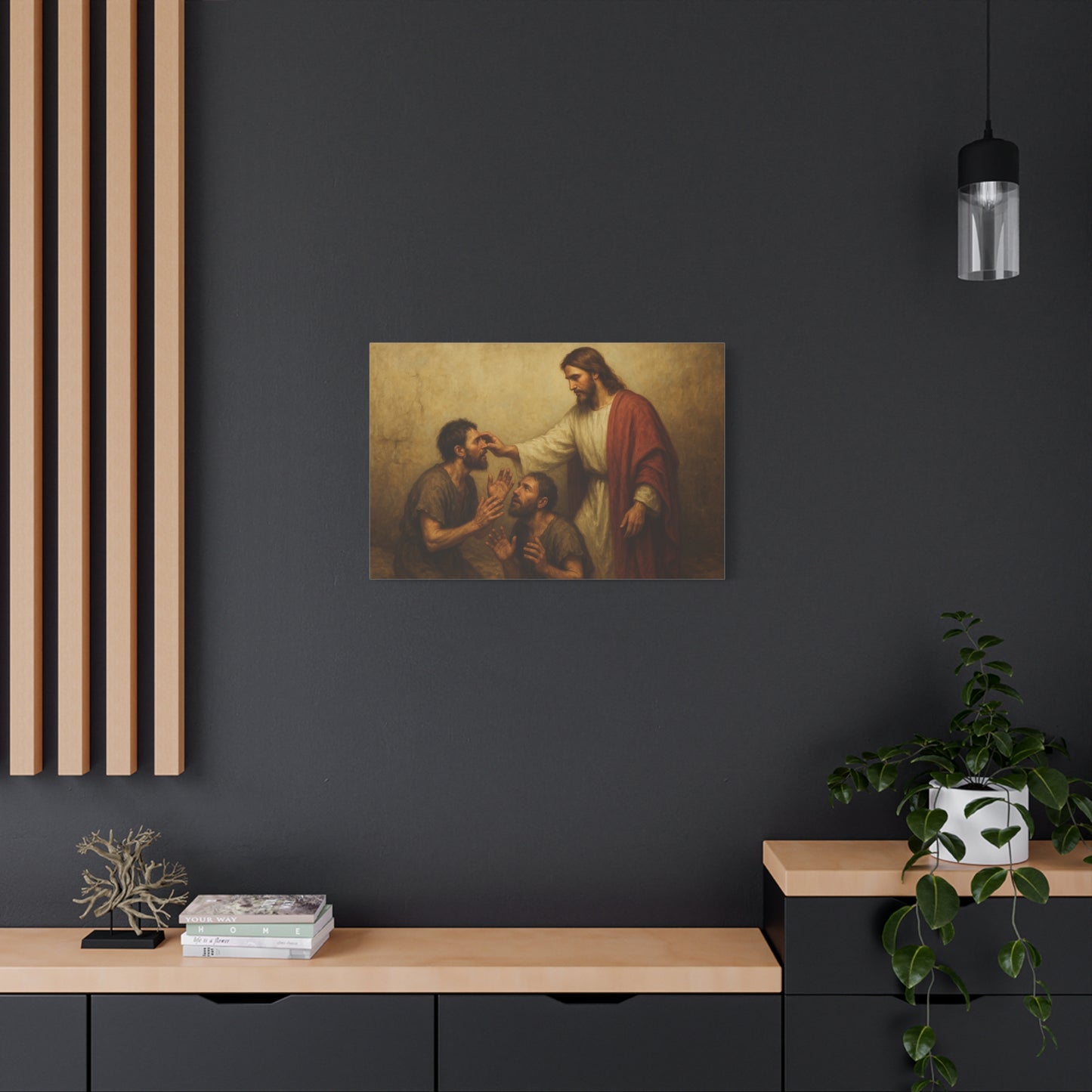 “According to Your Faith – Jesus Heals Two Blind Men” - Canvas Art