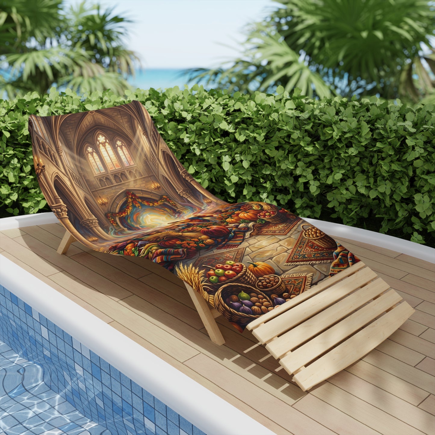 “Bountiful Blessings - A Harvest of Thanksgiving” - Beach Towel