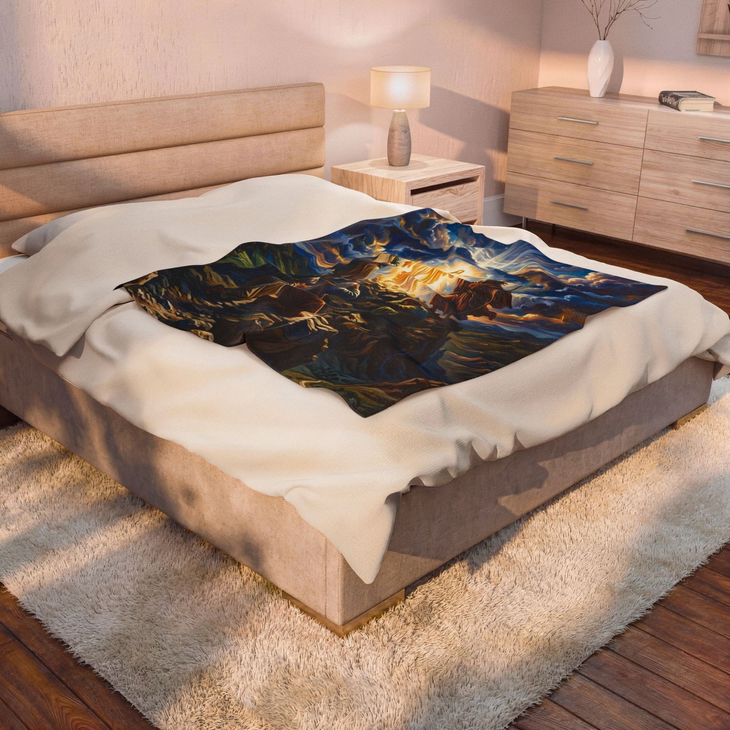 “Glorious Light - The Transfiguration of Jesus” - Plush Blanket