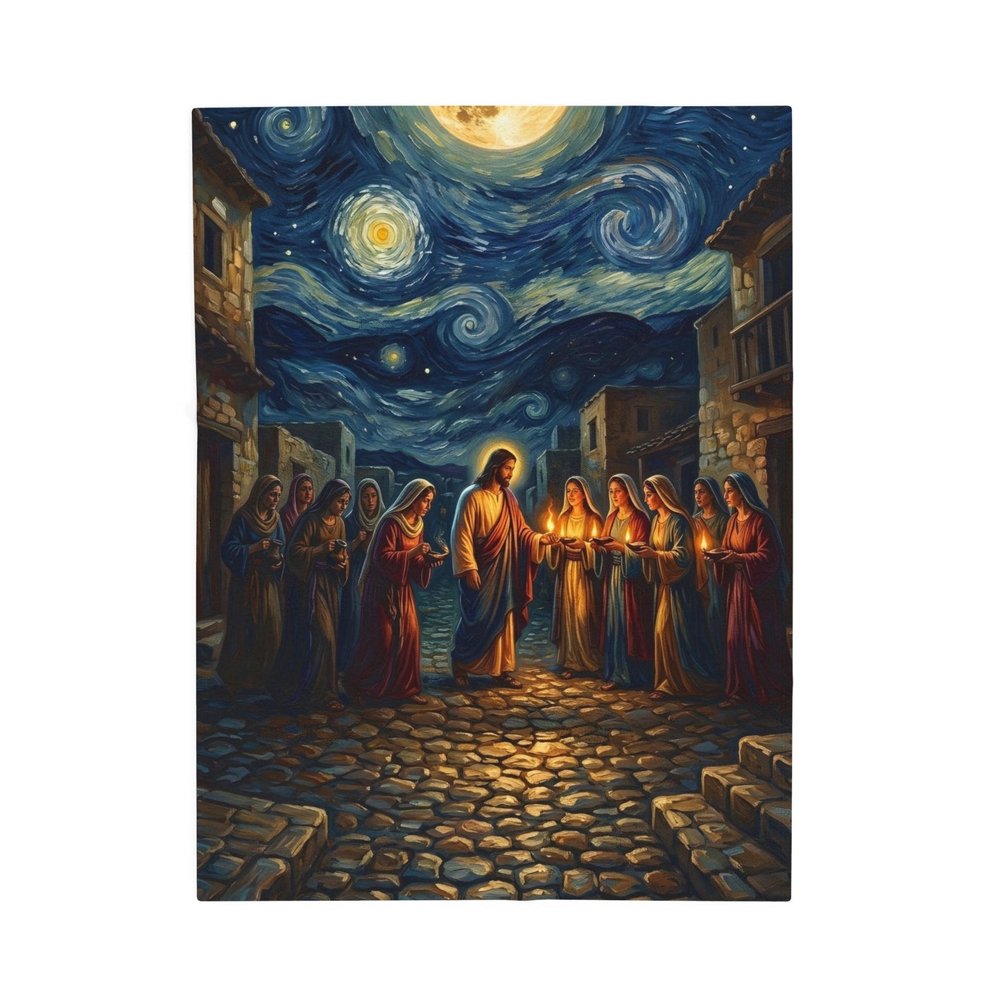 “Be Ready - Ten Virgins in Midnight Darkness” - Plush Blanket