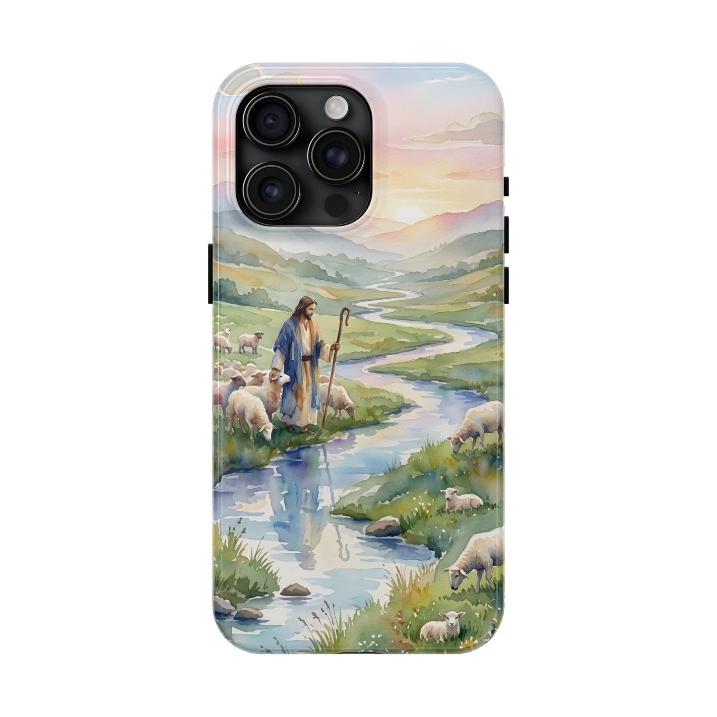 “Still Waters - Shepherd Leads His Flock” - Phone Case