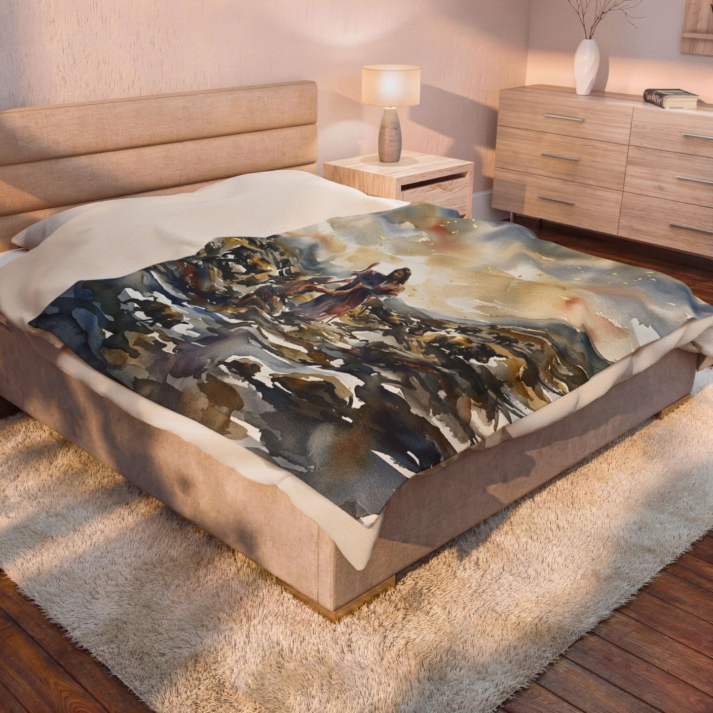 “Unchained - Jesus and the Demoniac” - Plush Blanket