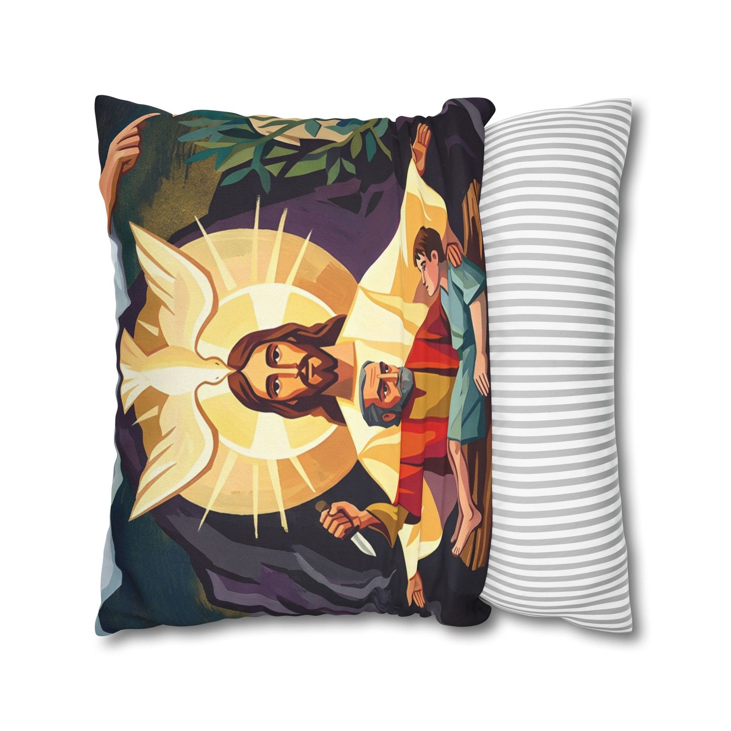 “The Lord Will Provide - Abraham and Isaac on Mount Moriah” - Pillowcase