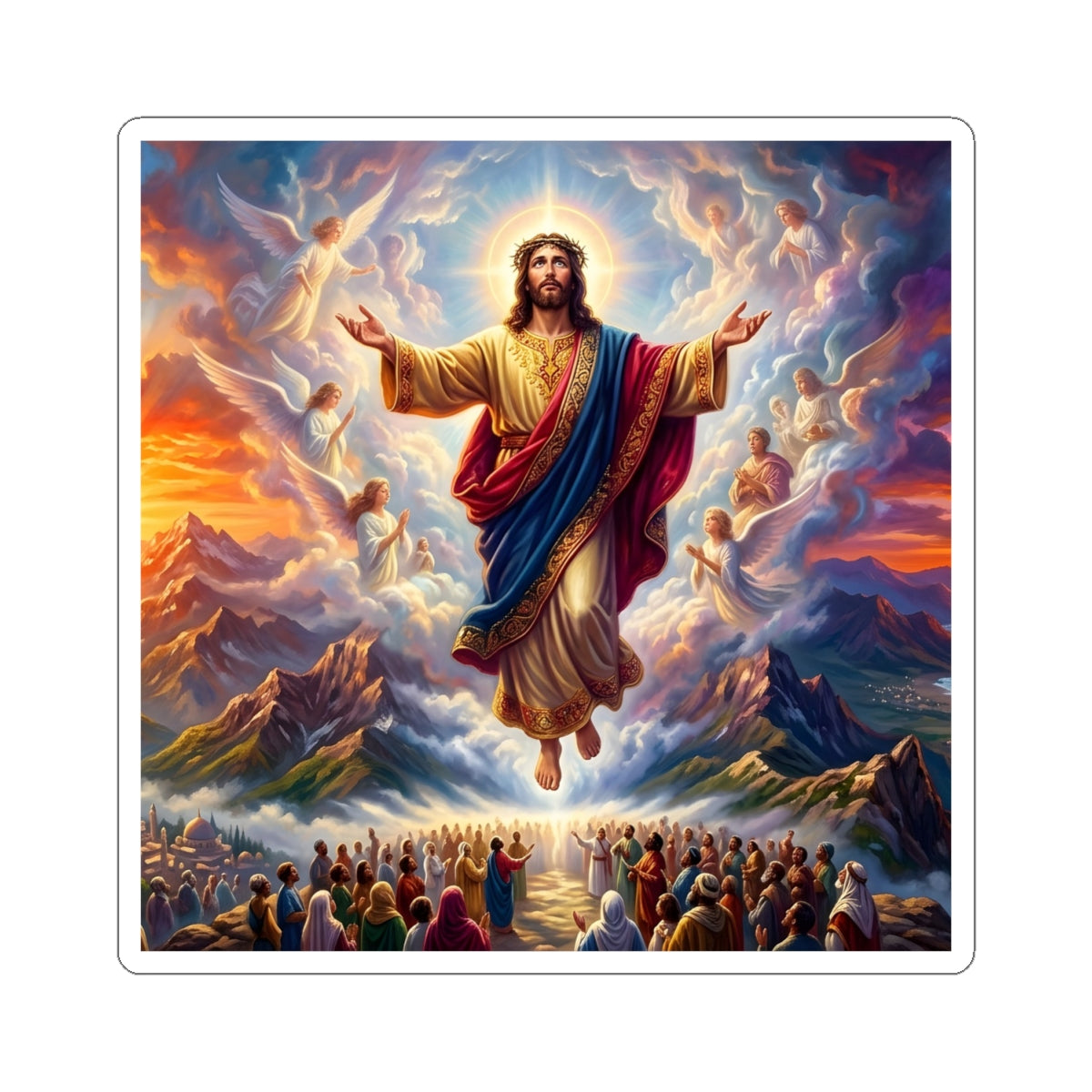 “From Sunrise to Sunset - God Enthroned Above All Nations” - Sticker