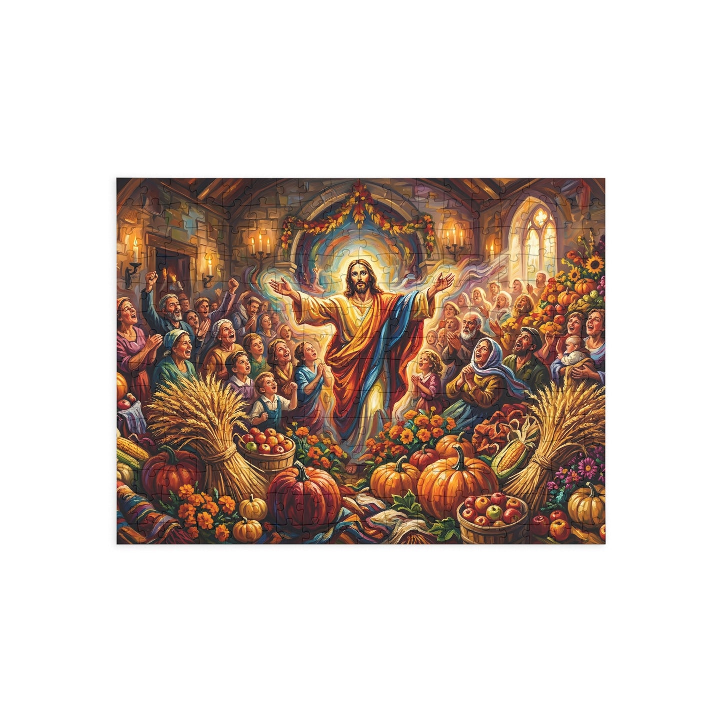 “Bountiful Blessings - A Harvest of Thanksgiving” - Jigsaw Puzzle