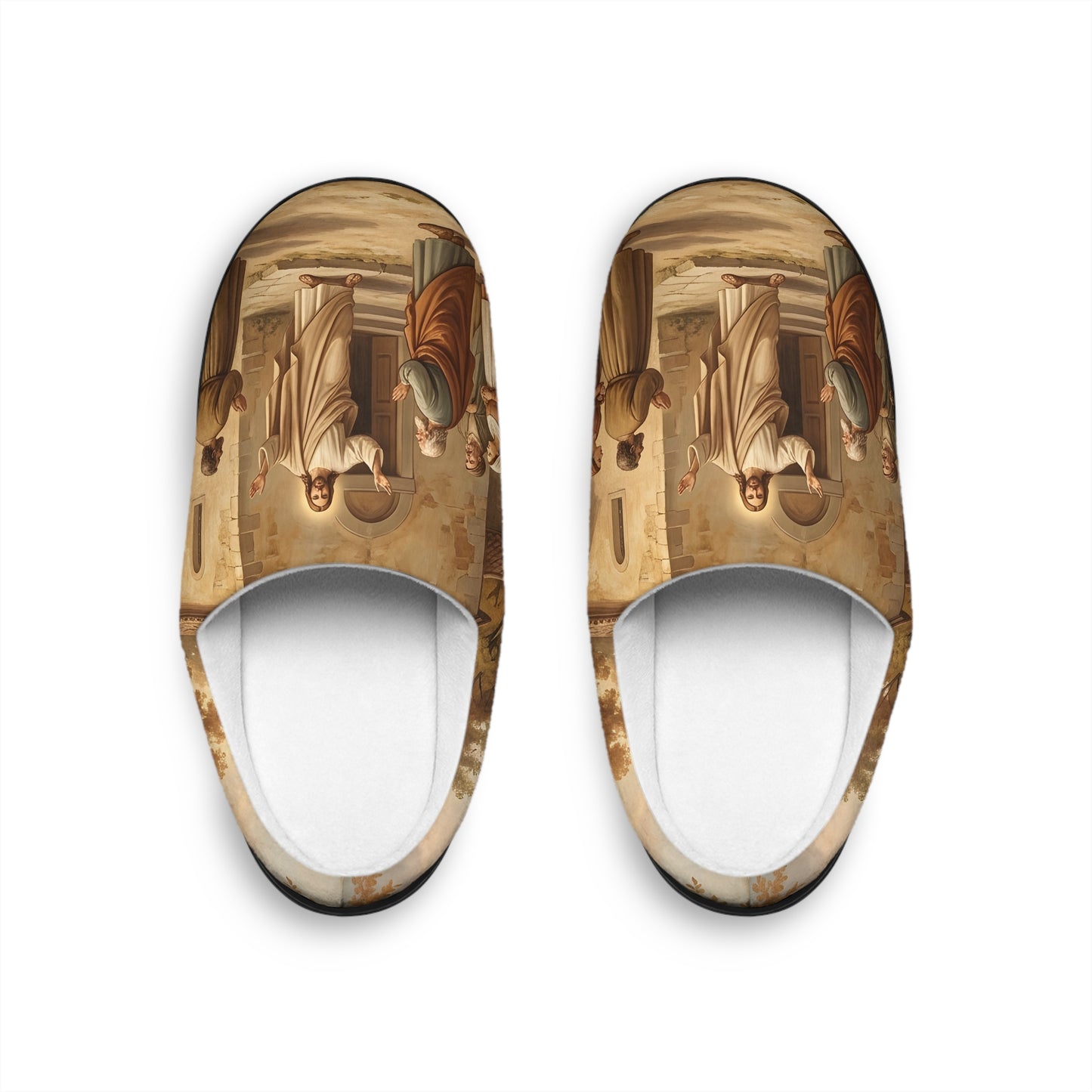 “Sanctuary in Serenity - Autumn's Golden Embrace” - Indoor Slippers