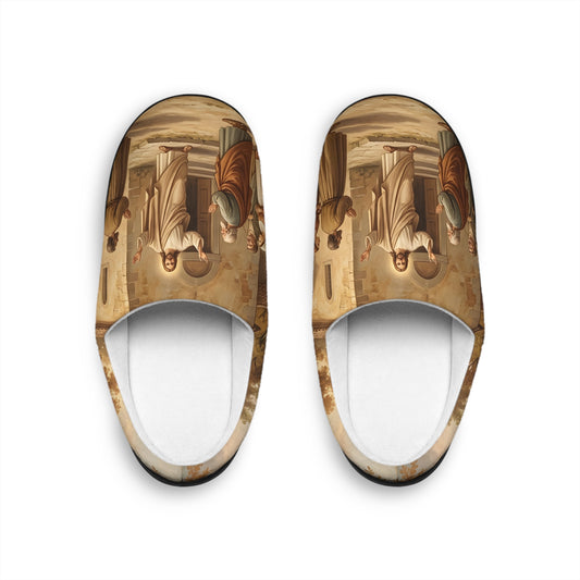 “Sanctuary in Serenity - Autumn's Golden Embrace” - Indoor Slippers
