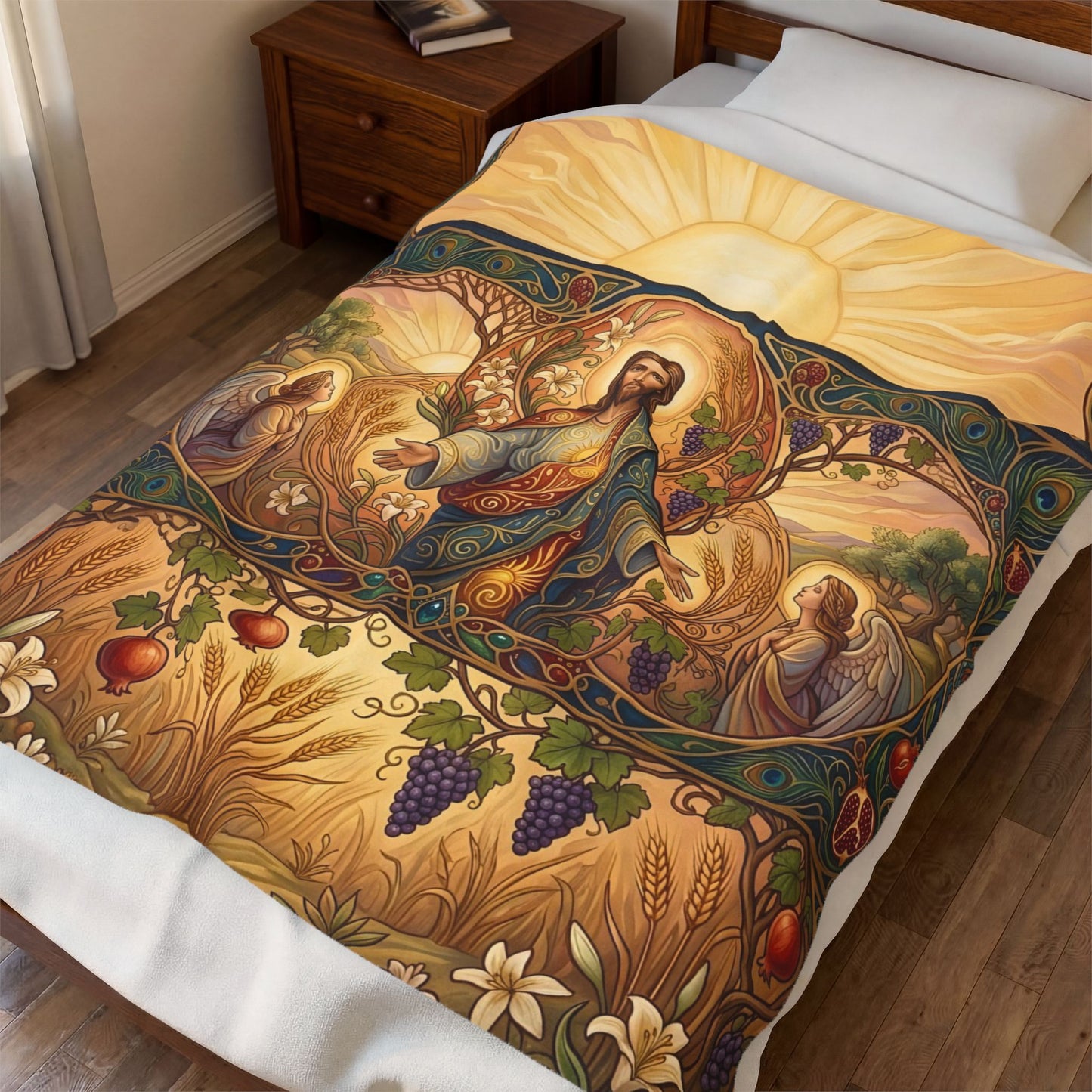 “New Mercies Every Morning - Golden Dawn of Hope” - Plush Blanket