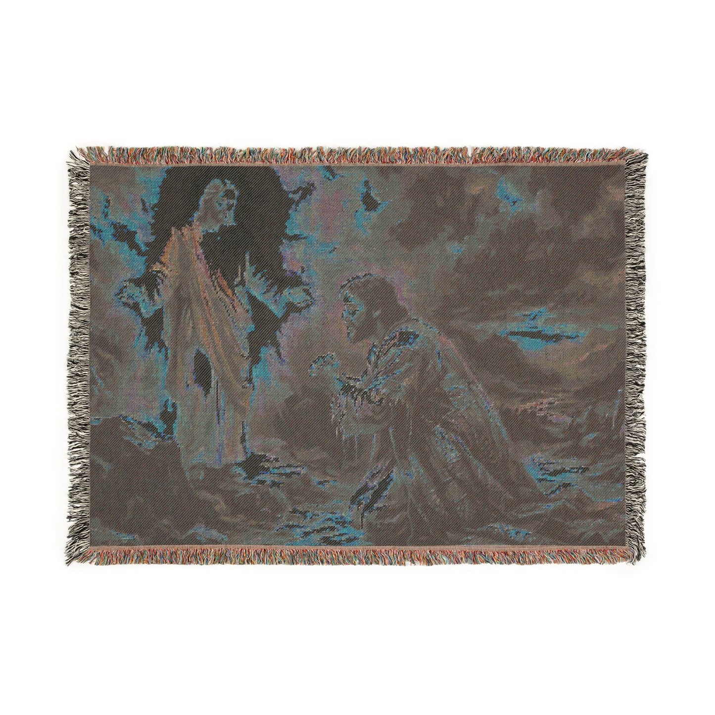 “Coat of Many Colors - Joseph's Enduring Faith” - Woven Blanket