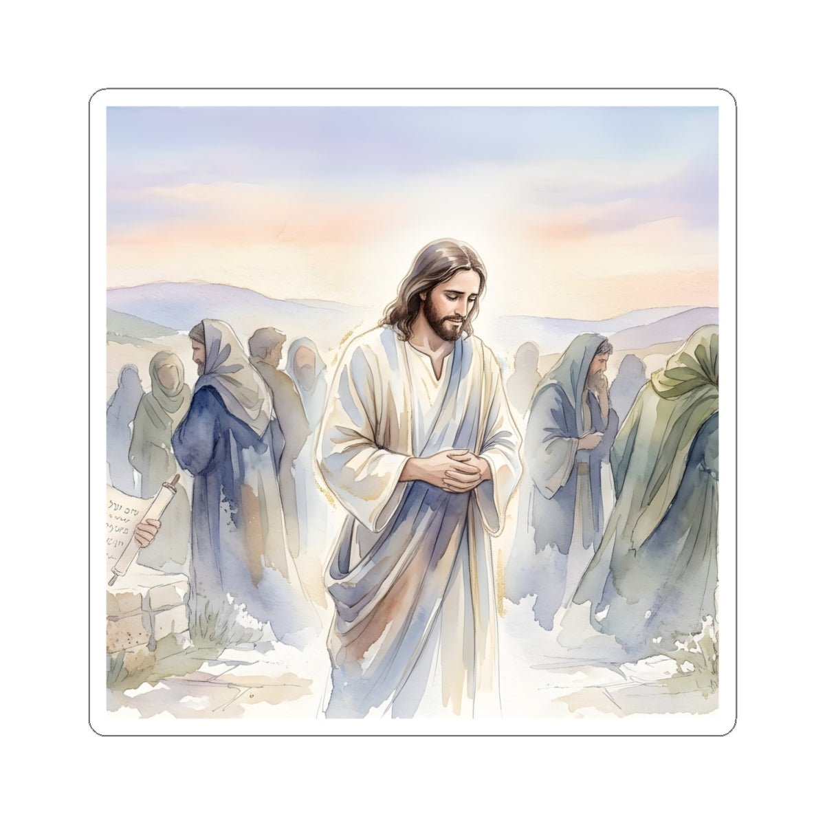 Isaiah prophesying the suffering servant - Sticker