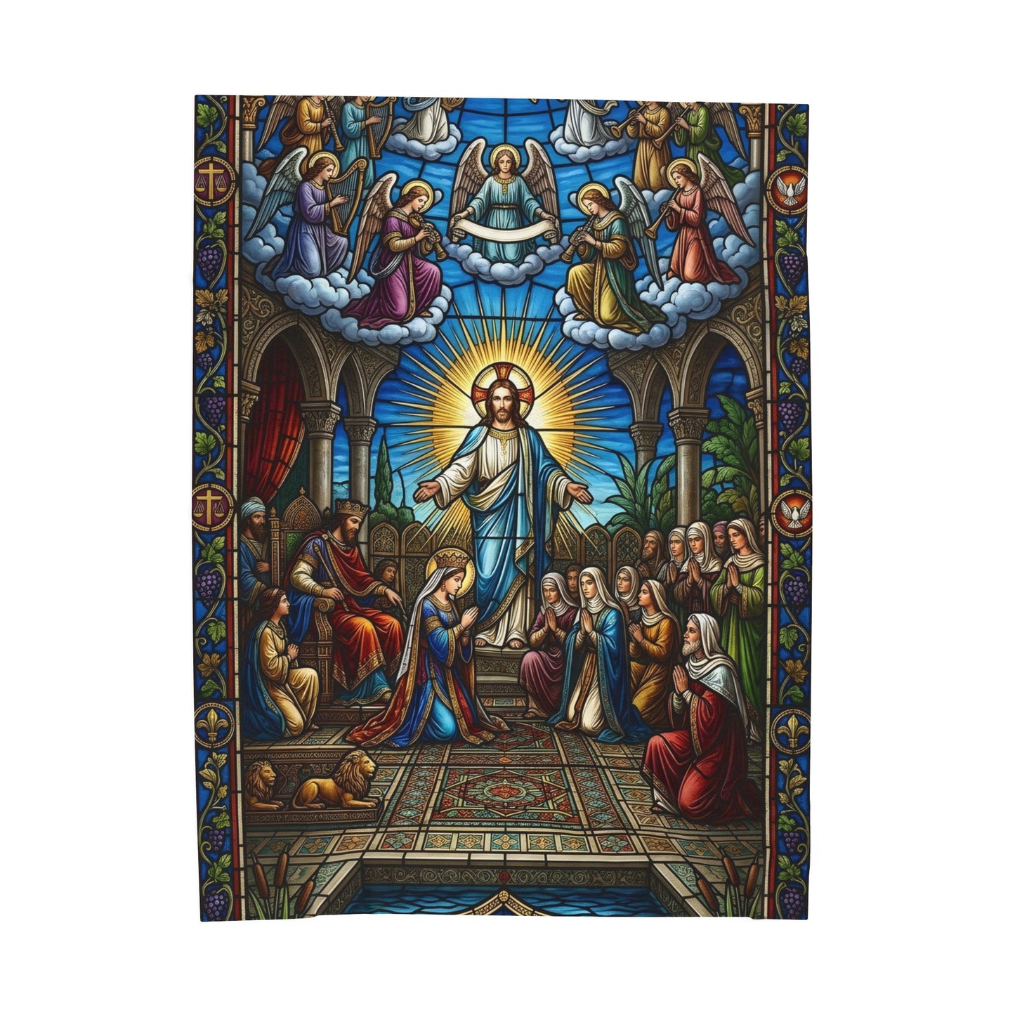 “For Such a Time As This - Esther Before King Ahasuerus” - Plush Blanket