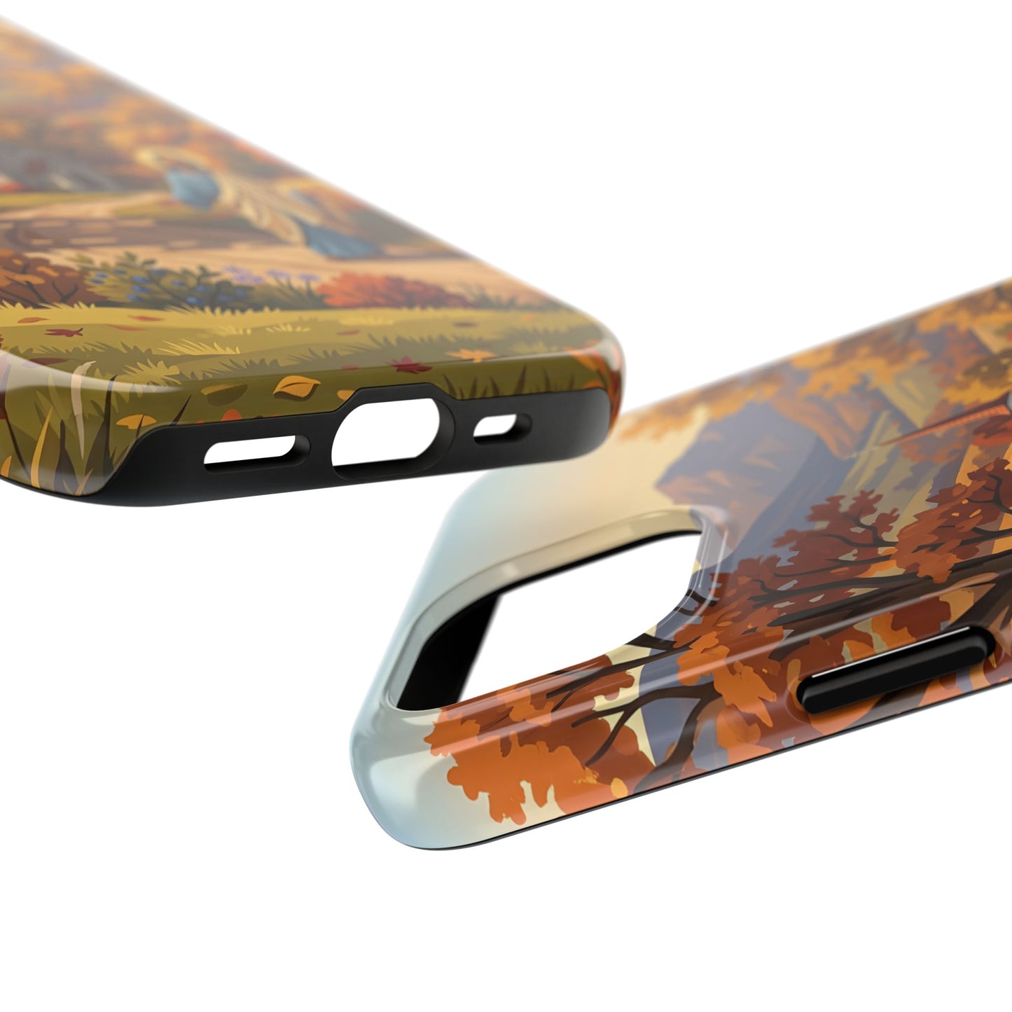 “Golden Harvest - Autumn Church in Tranquility” - Phone Case