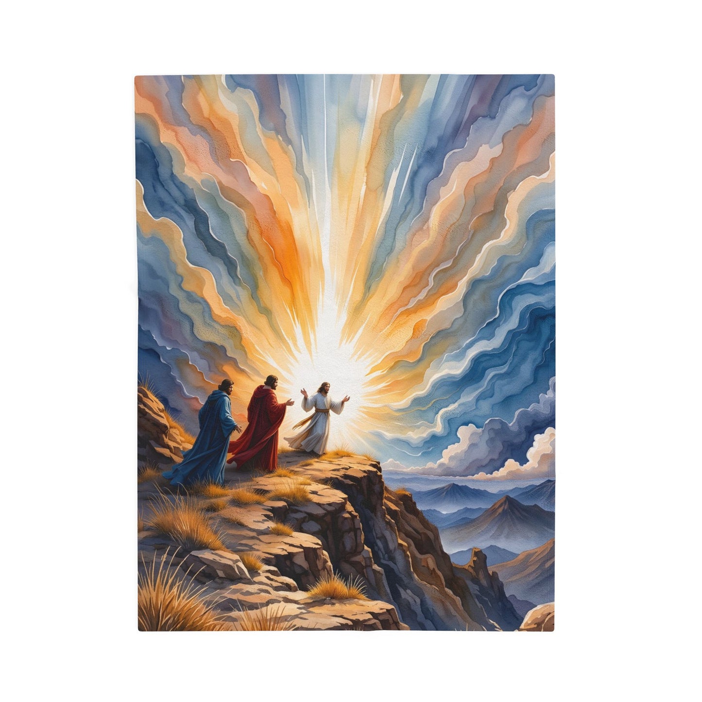 “Glorious Light - The Transfiguration of Christ” - Plush Blanket