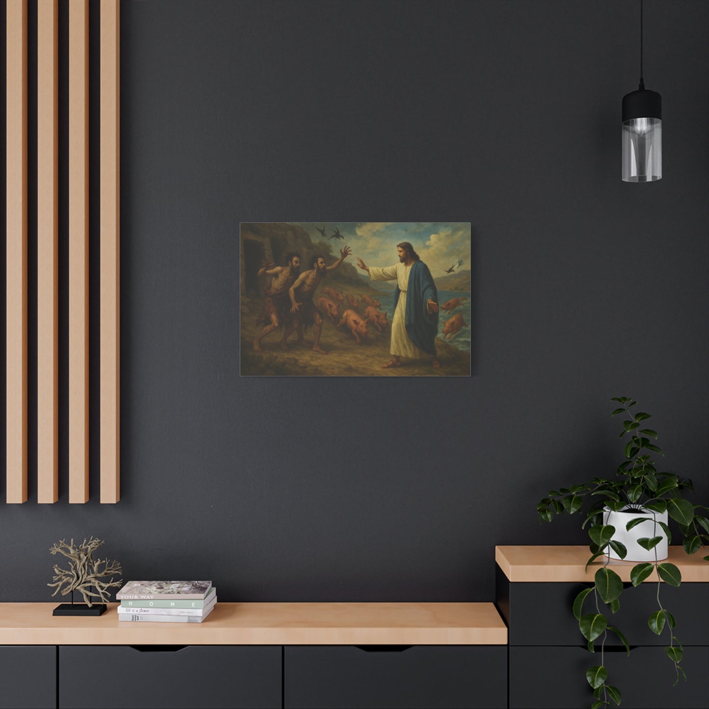“Deliverance on the Shore – Jesus Frees the Two Demoniacs” - Canvas Art