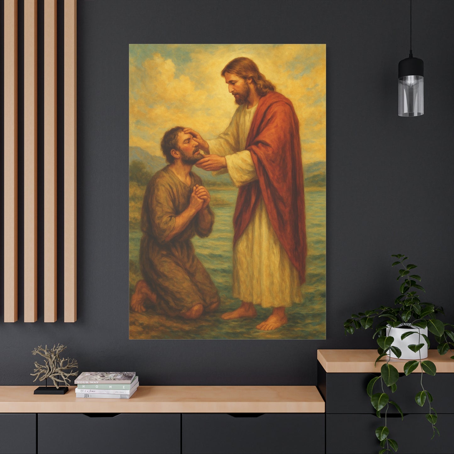“Eyes Opened – Jesus Heals the Blind Man” - Canvas Art
