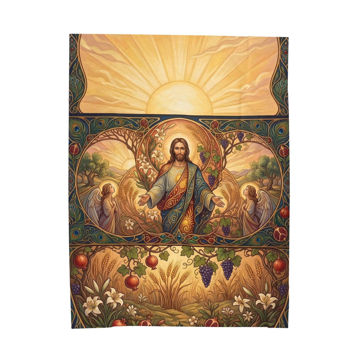 “New Mercies Every Morning - Golden Dawn of Hope” - Plush Blanket