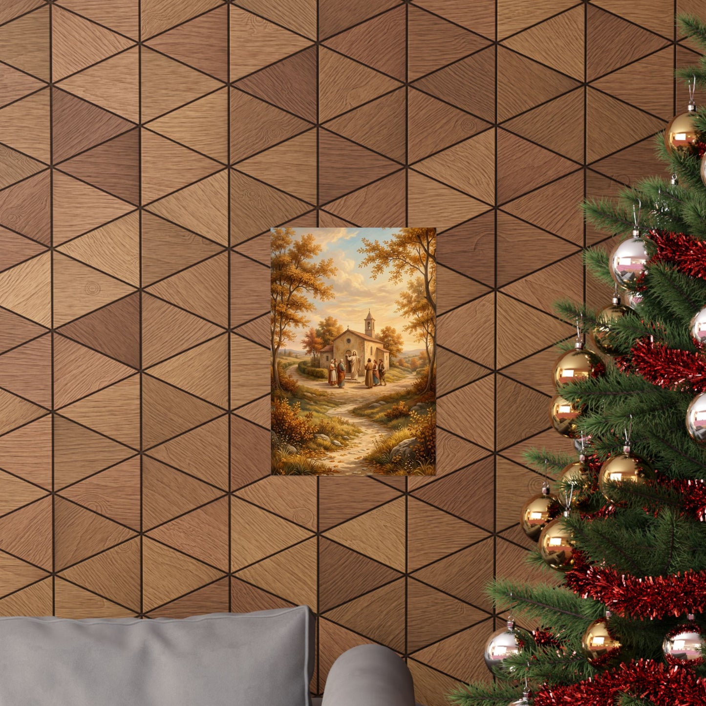 “Sanctuary in Serenity - Autumn's Golden Embrace” - Poster