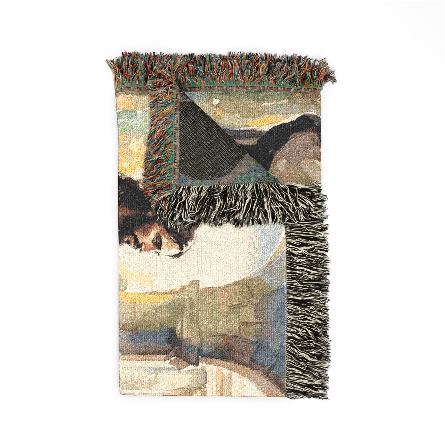 “Her Offering - The Widow's Mite at the Temple” - Woven Blanket
