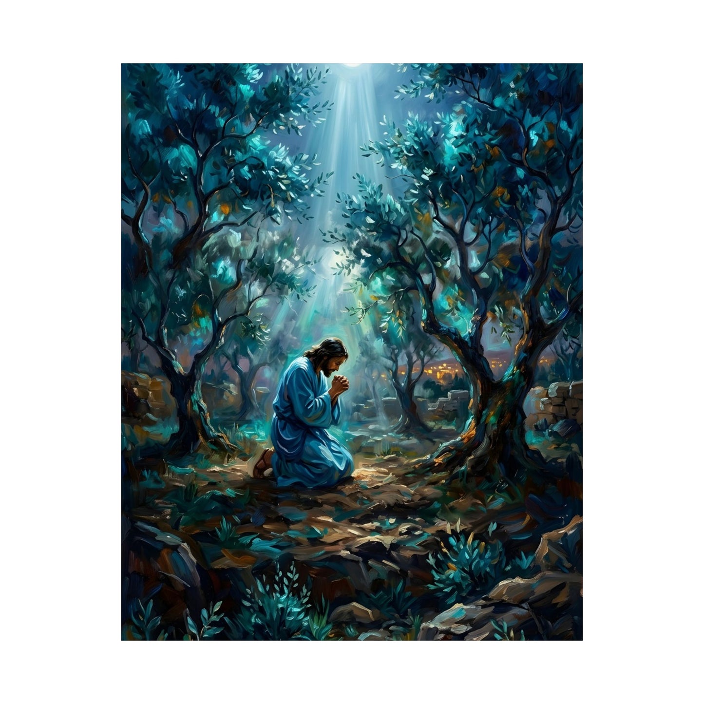 “Thy Will Be Done - Gethsemane Moonlight Prayer” - Poster