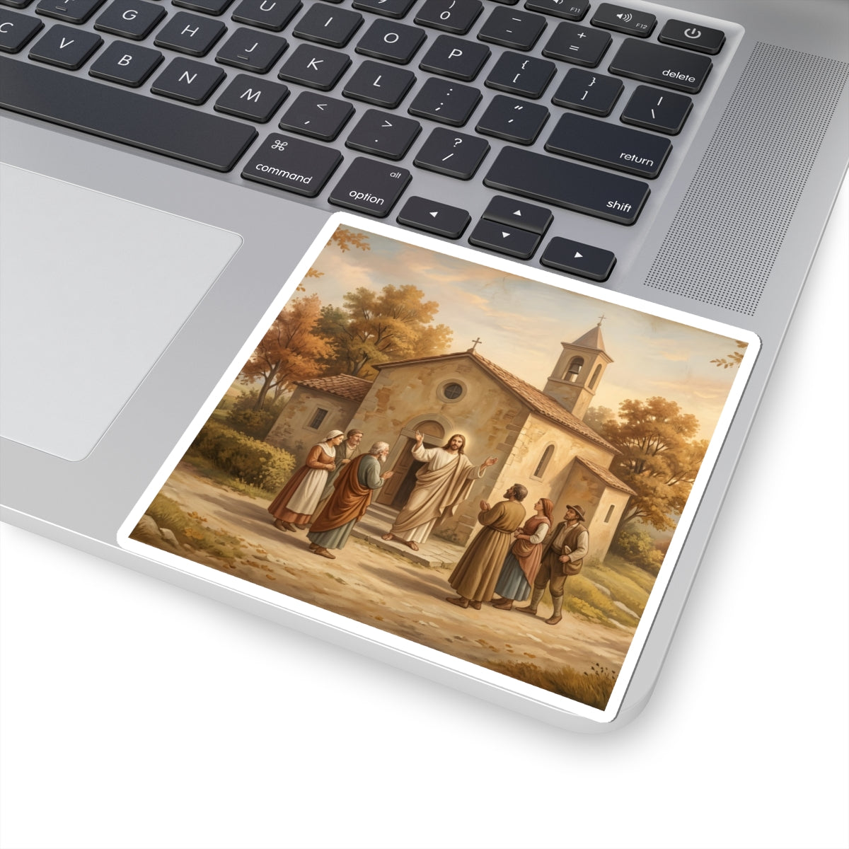“Sanctuary in Serenity - Autumn's Golden Embrace” - Sticker