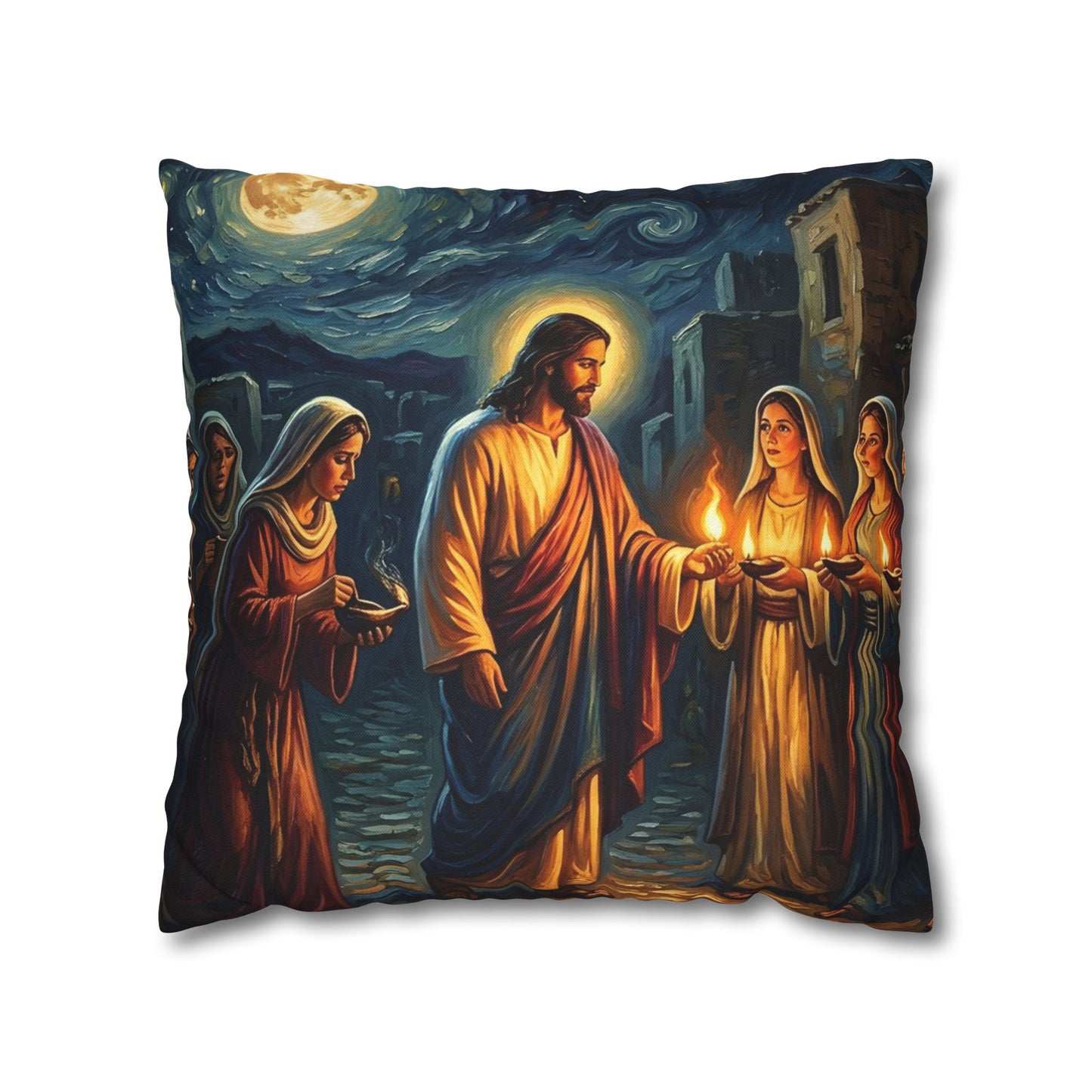 “Be Ready - Ten Virgins in Midnight Darkness” - Pillowcase