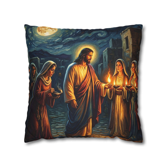 “Be Ready - Ten Virgins in Midnight Darkness” - Pillowcase