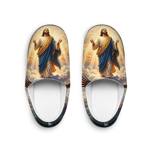 “Soaring Like Eagles - Hope in the Lord Over Mountains” - Indoor Slippers