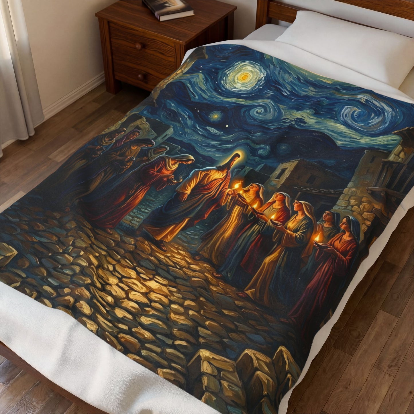 “Be Ready - Ten Virgins in Midnight Darkness” - Plush Blanket