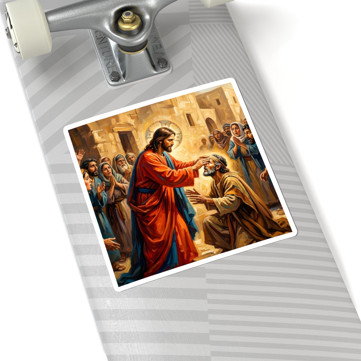 “He Opened My Eyes - Jesus Heals the Blind Man” - Sticker