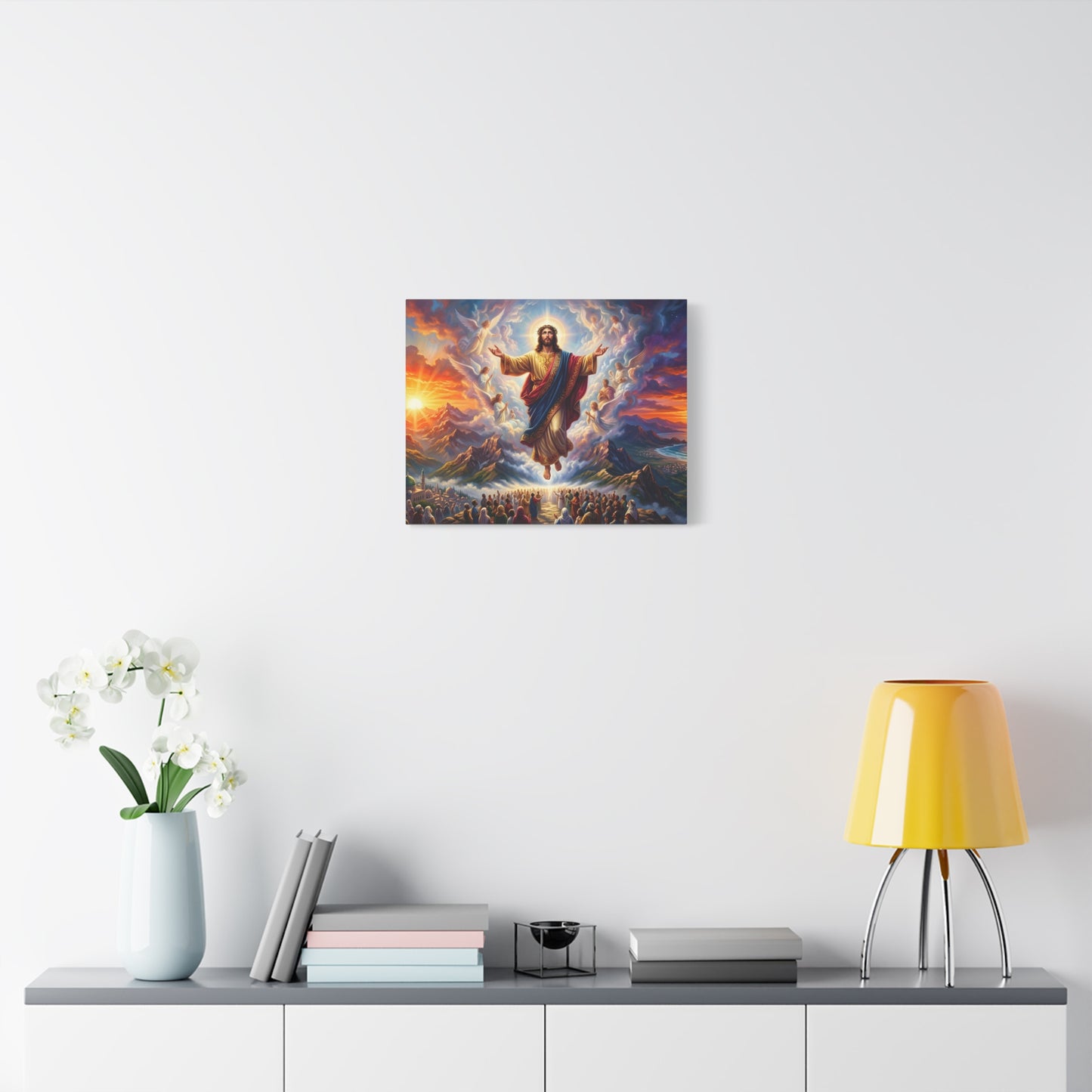 “From Sunrise to Sunset - God Enthroned Above All Nations” - Canvas Art
