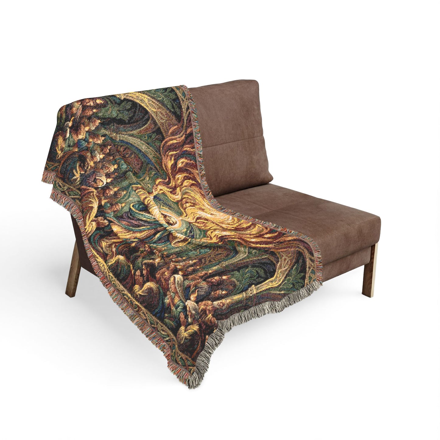 “Spirit Poured Out - Pentecost Flames Descending” - Woven Blanket