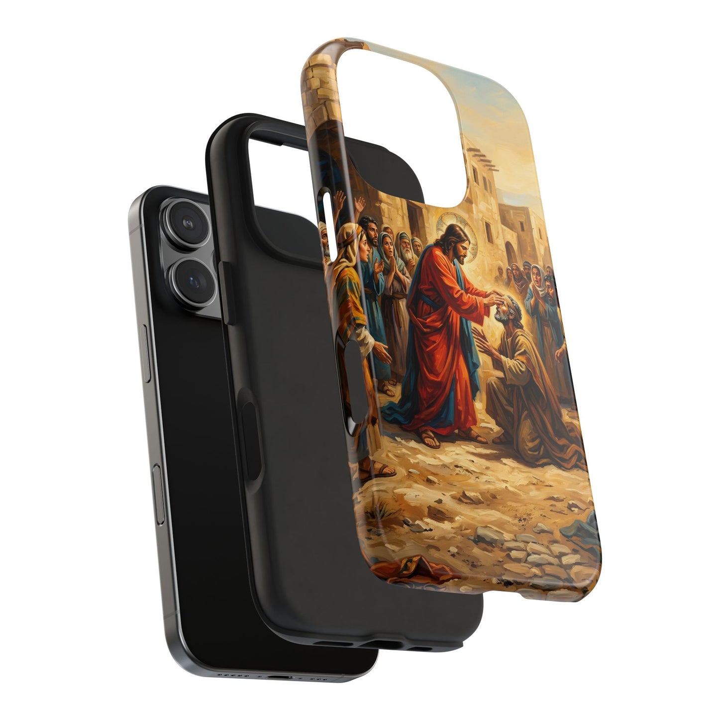 “He Opened My Eyes - Jesus Heals the Blind Man” - Phone Case
