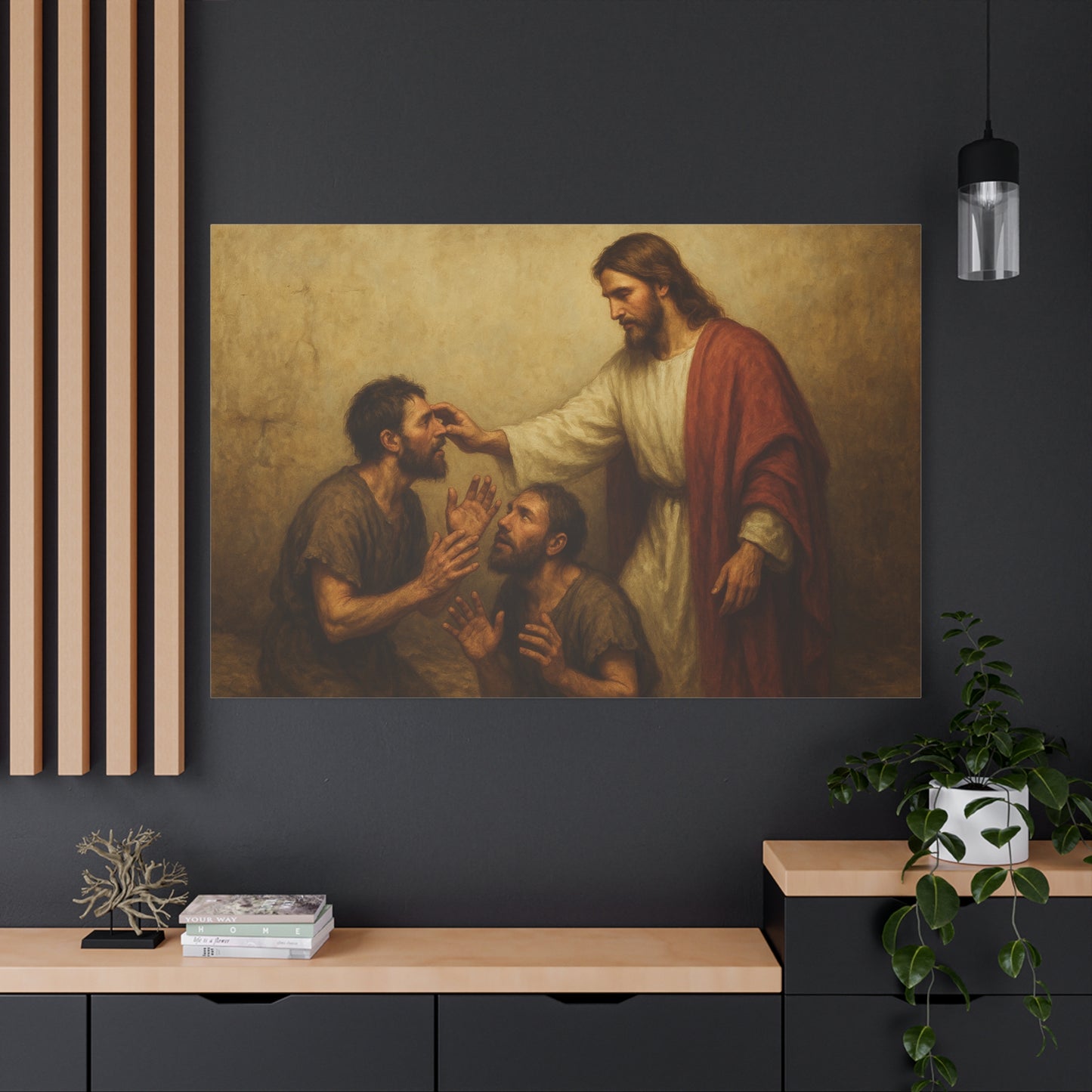 “According to Your Faith – Jesus Heals Two Blind Men” - Canvas Art