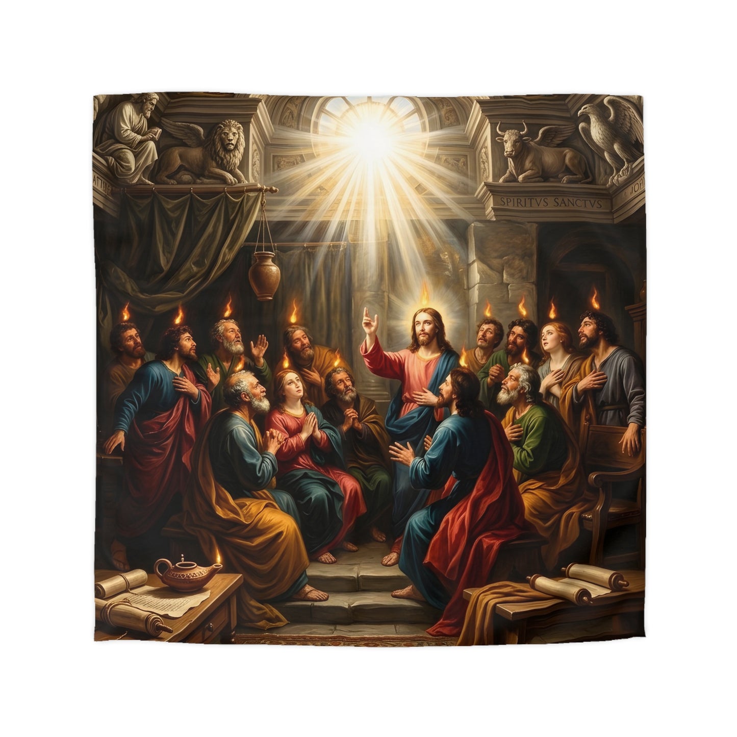 “Tongues of Fire - The Pentecost Outpouring” - Duvet Cover