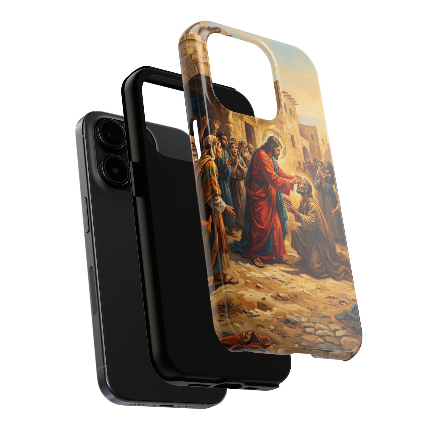 “He Opened My Eyes - Jesus Heals the Blind Man” - Phone Case