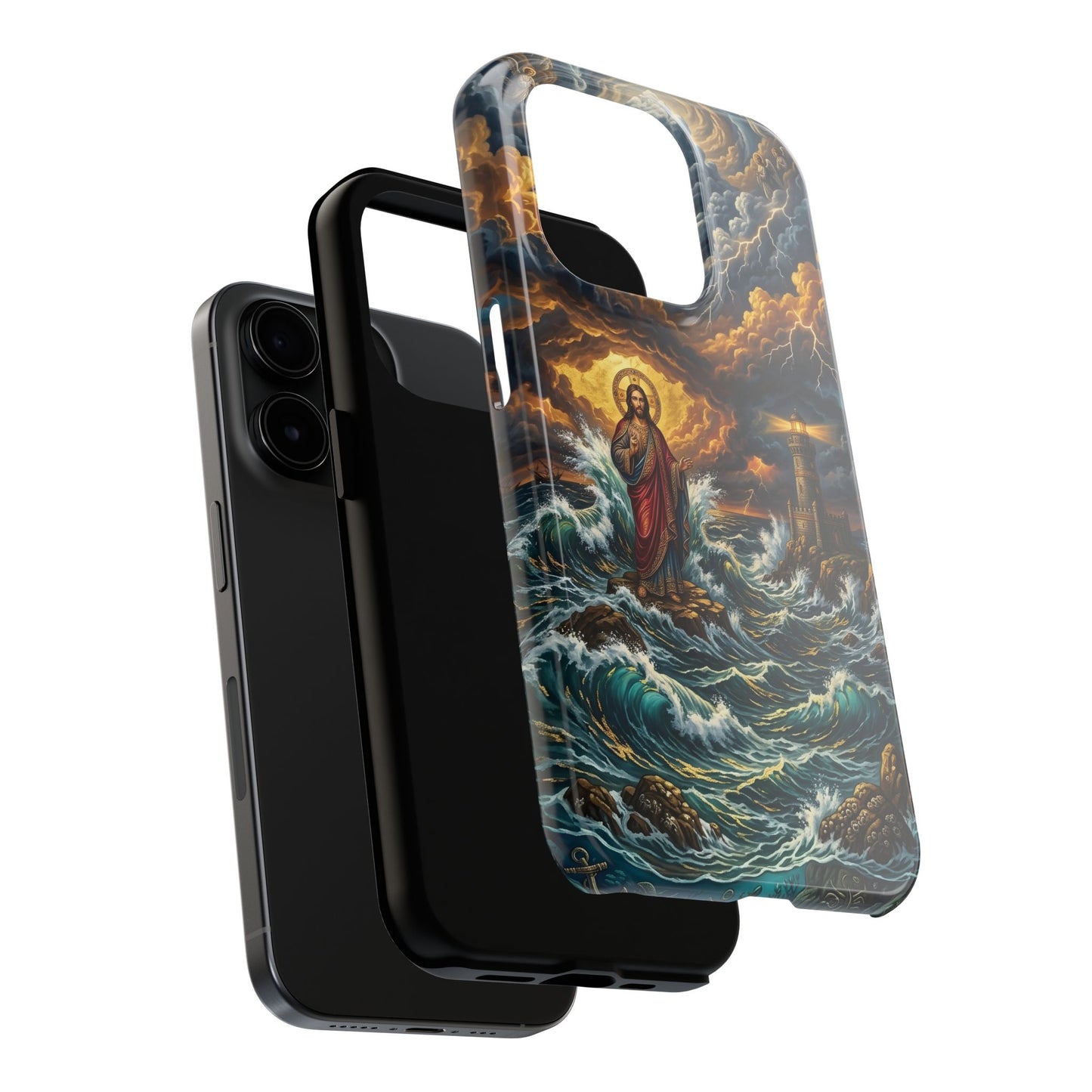 “Steadfast Hope - Lighthouse in the Storm” - Phone Case