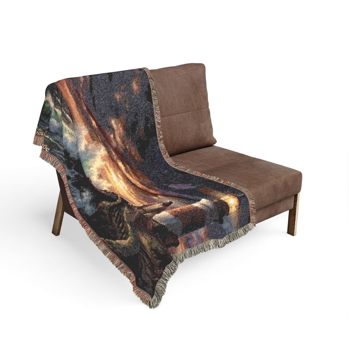 “Steadfast Hope - Lighthouse in the Storm” - Woven Blanket