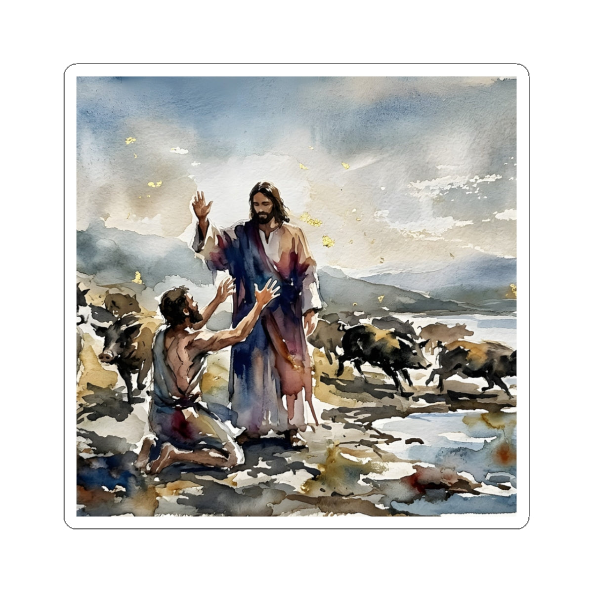 “Unchained - Jesus and the Demoniac” - Sticker
