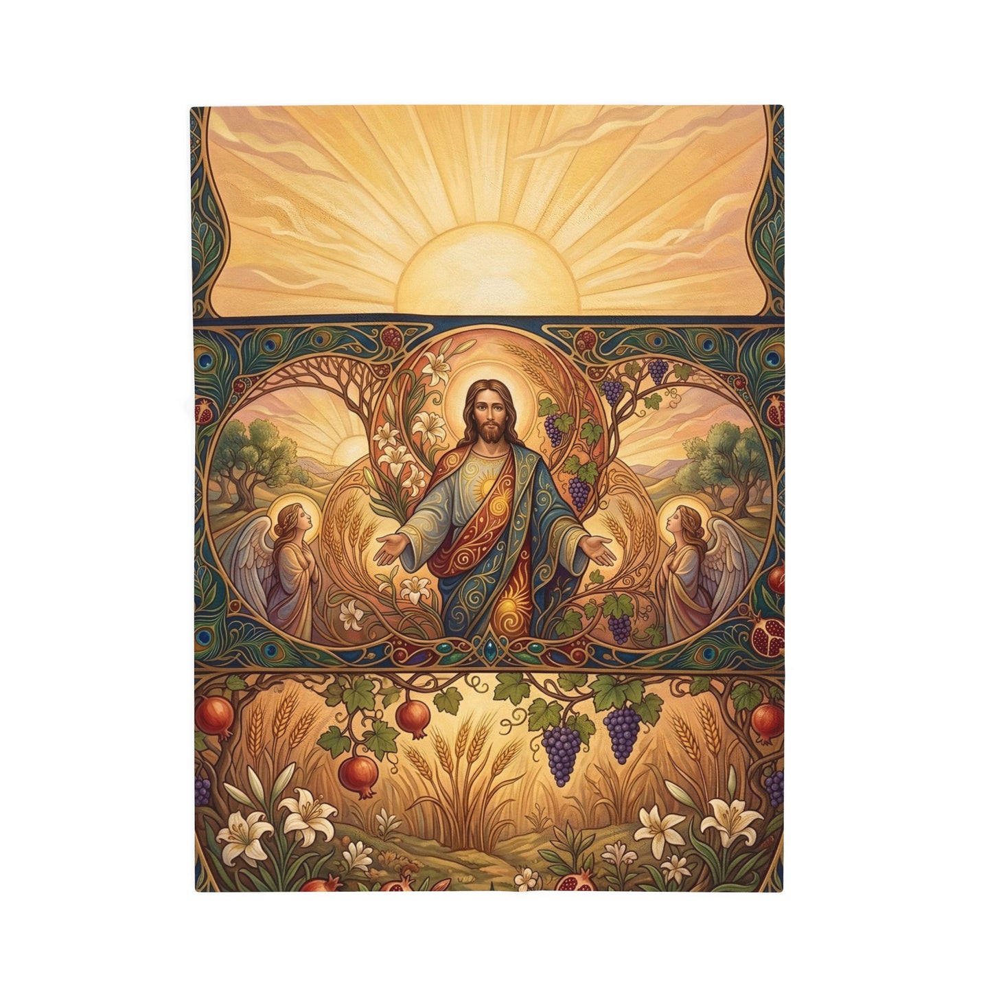 “New Mercies Every Morning - Golden Dawn of Hope” - Plush Blanket