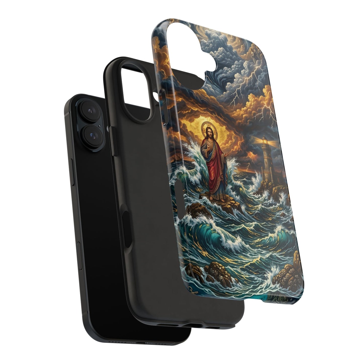 “Steadfast Hope - Lighthouse in the Storm” - Phone Case
