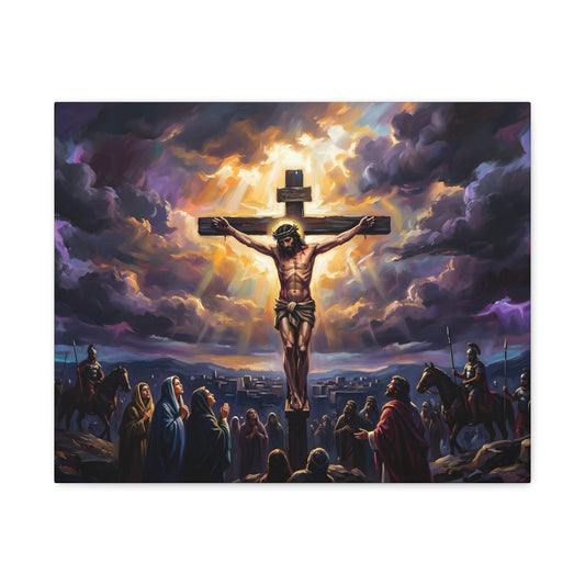“It Is Finished - The Crucifixion at Calvary” - Canvas Art