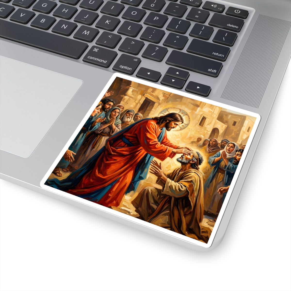 “He Opened My Eyes - Jesus Heals the Blind Man” - Sticker