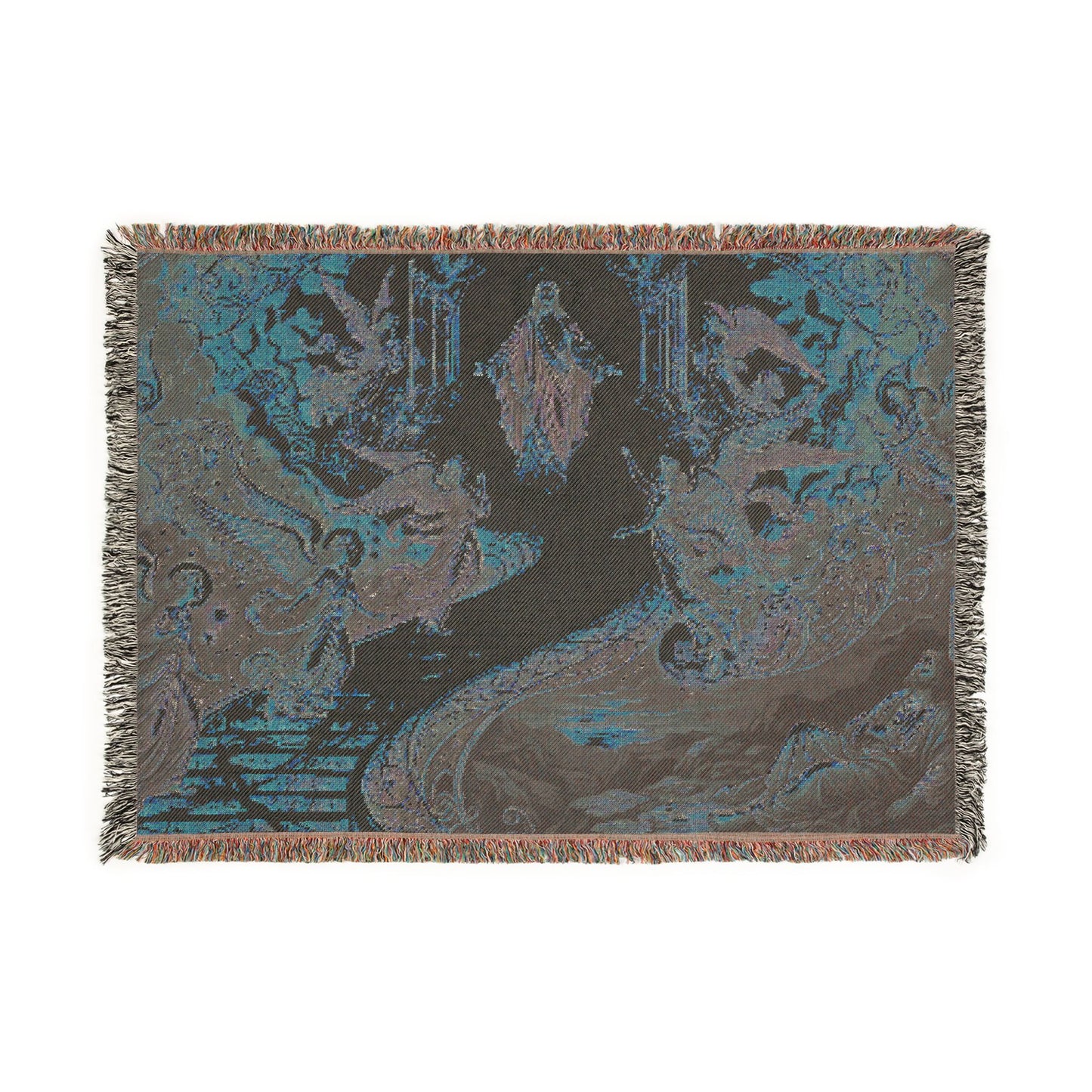 “Jacob's Ladder - Angels Ascending and Descending” - Woven Blanket