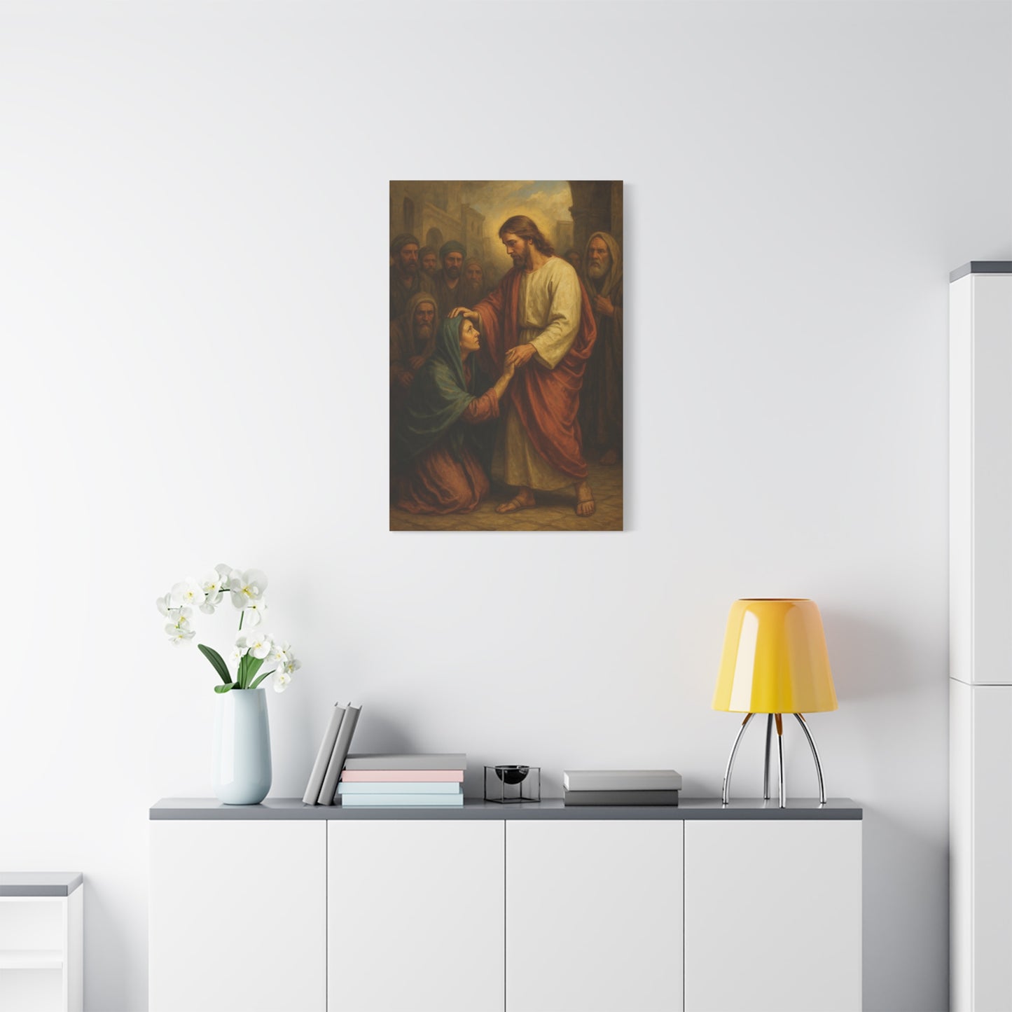 “Daughter, Be Made Whole – Jesus Heals the Woman with the Issue of Blood” - Canvas Art