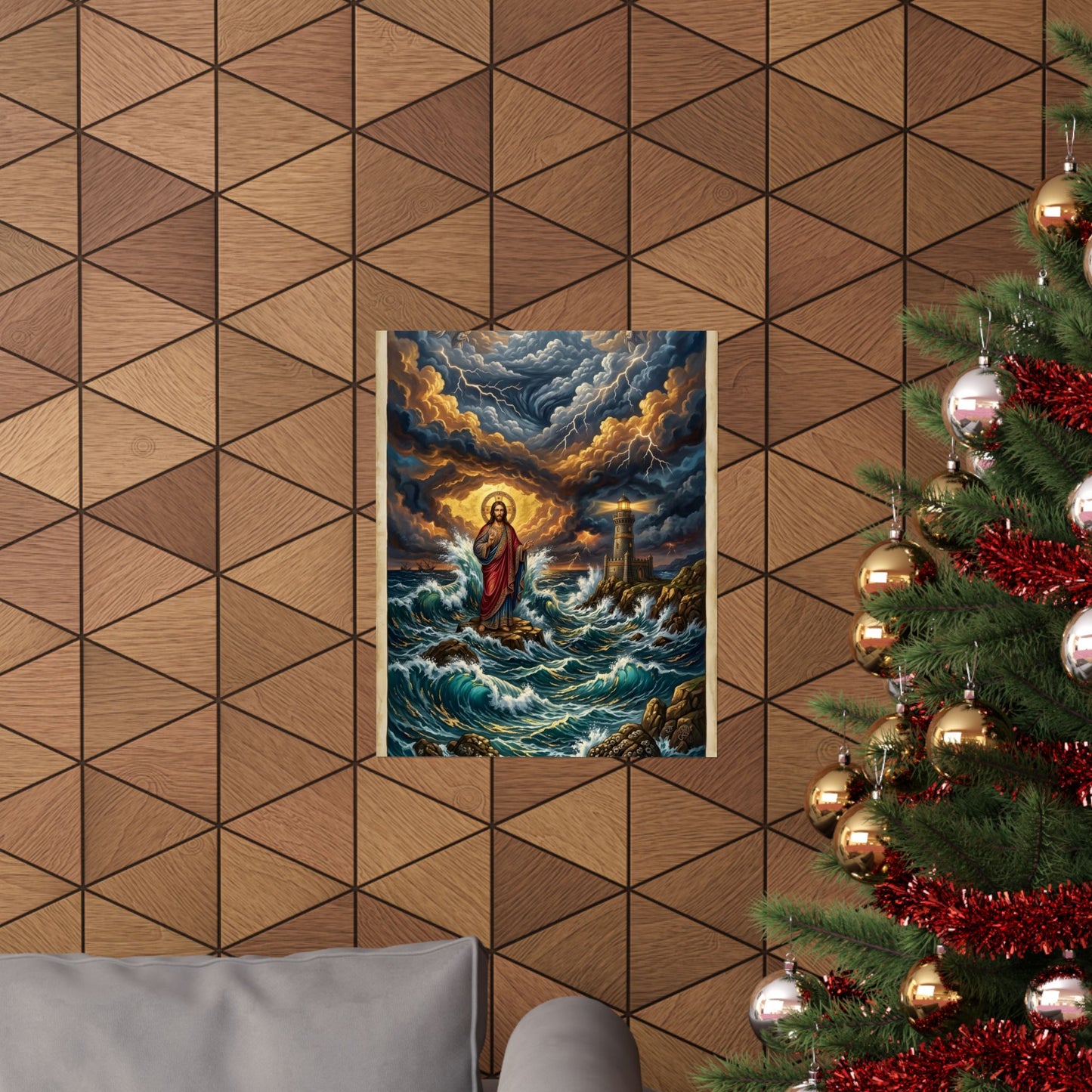 “Steadfast Hope - Lighthouse in the Storm” - Poster