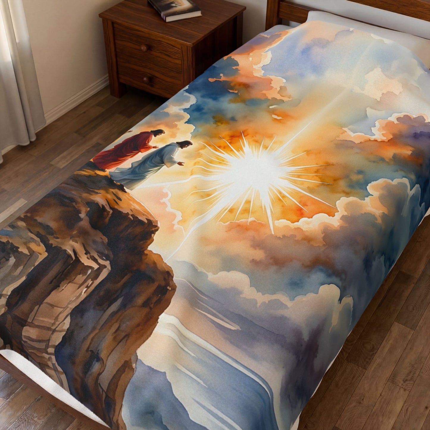 “Behold His Glory - The Transfiguration of Jesus” - Plush Blanket