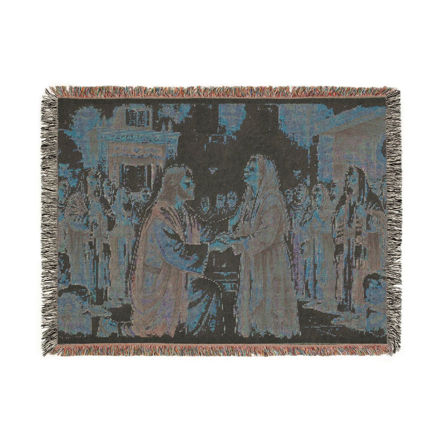“Released - Jesus Heals the Bent Woman” - Woven Blanket