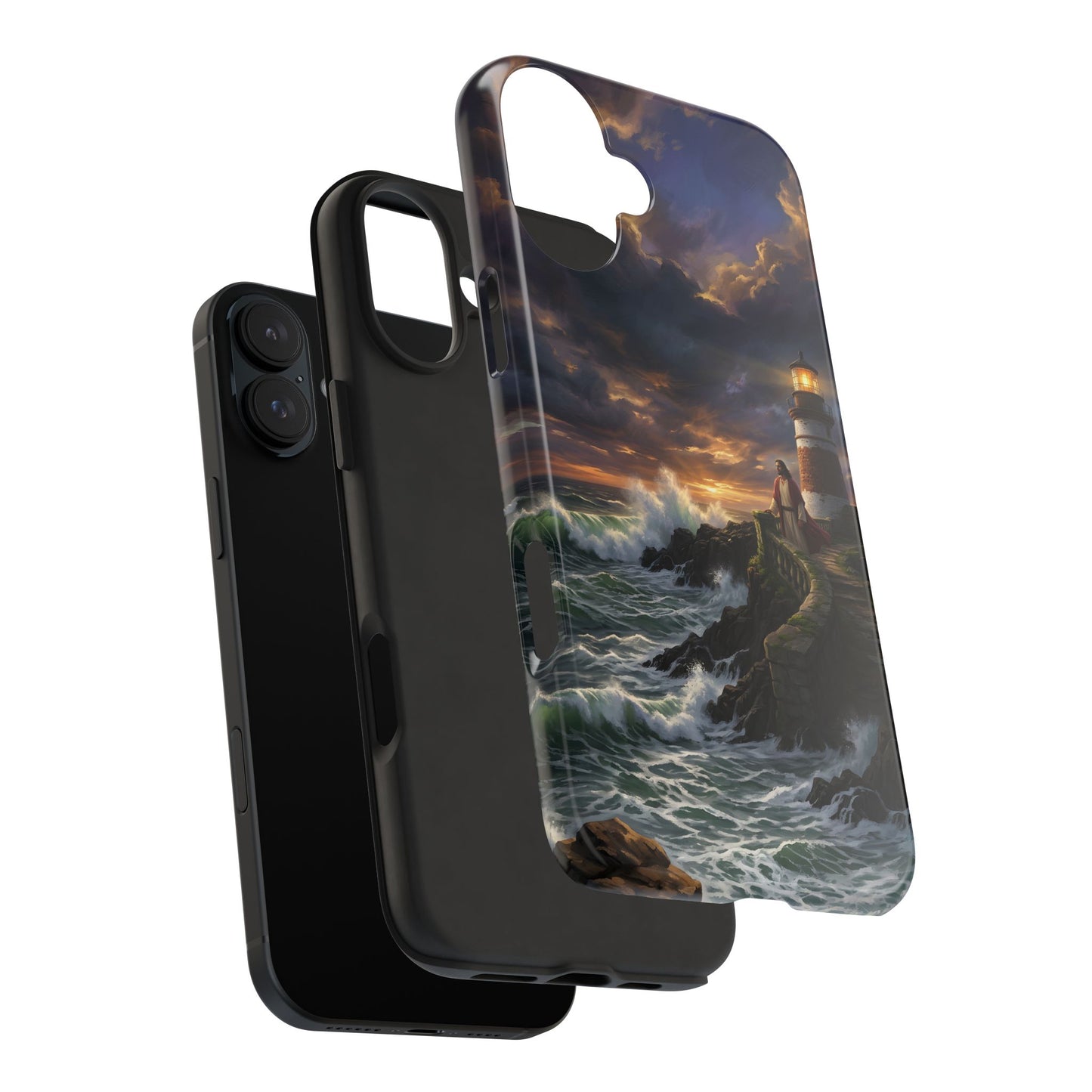 “Steadfast Hope - Lighthouse in the Storm” - Phone Case
