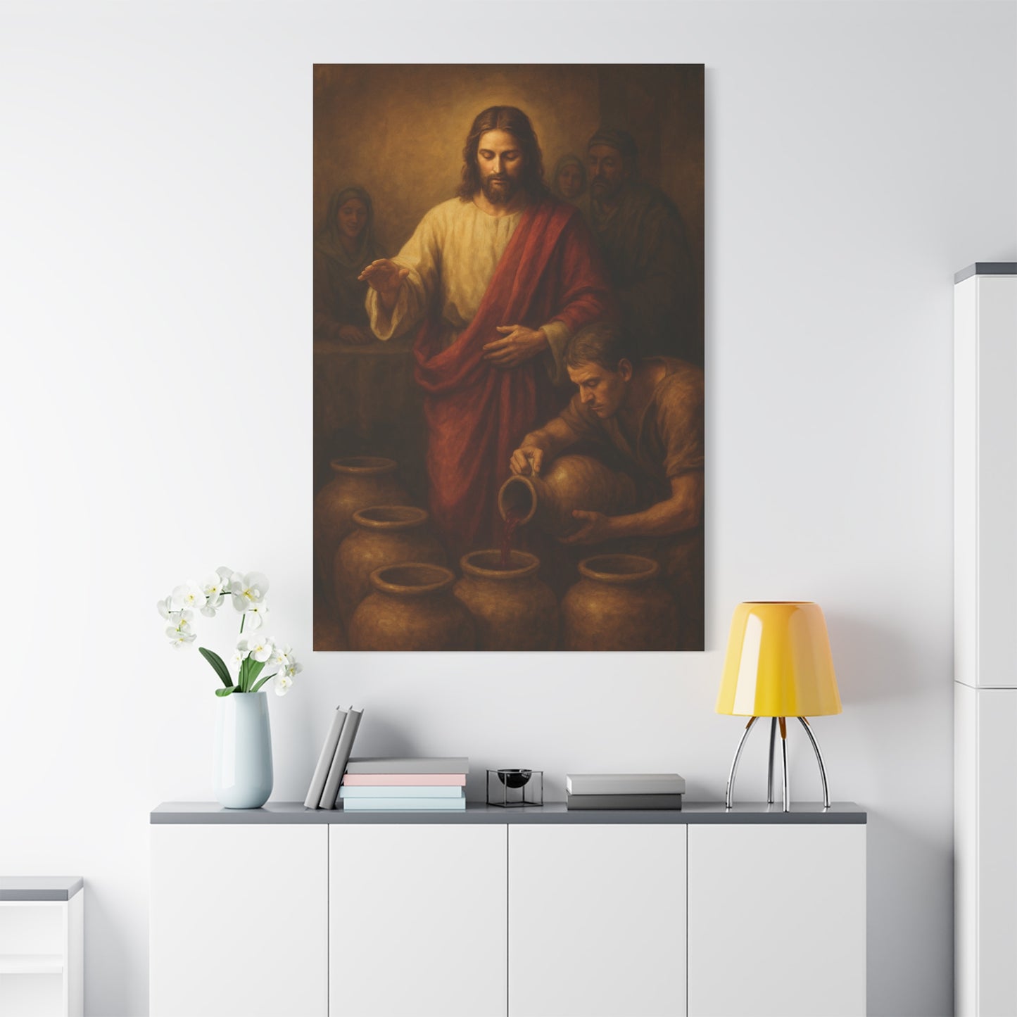 “Water into Wine – The First Miracle at Cana” - Canvas Art