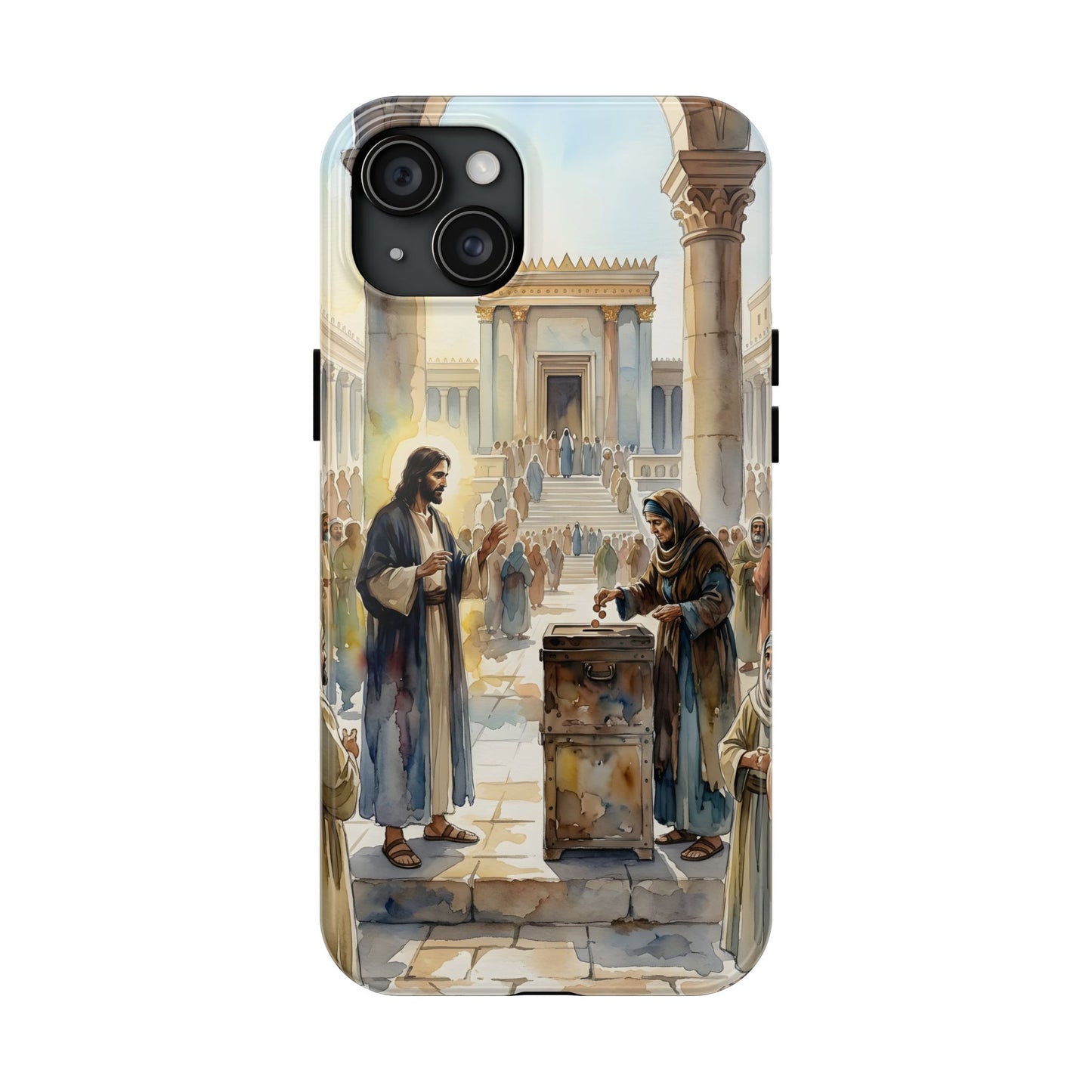 “Her Offering - The Widow's Mite at the Temple” - Phone Case